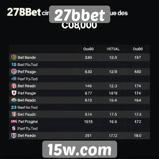 Comparativo de odds entre 27bbet e concorrentes